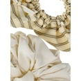 thumbnail image 3 of No Boundaries Women's Ruffle Hair Ties 2-Pack, Ivory, 3 of 4