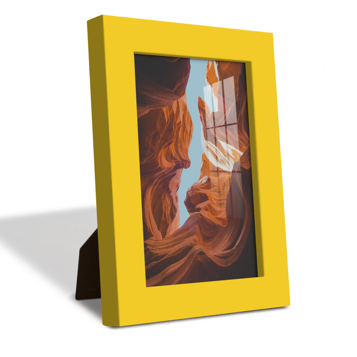 Modern 4 in. x 6 in. Yellow Picture Frame (Set of 4)