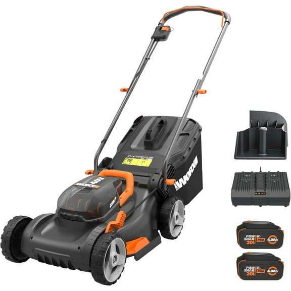 Worx WG743 40V Power Share 4.0Ah 16" Cordless Lawn Mower (Battery & Charger Included)