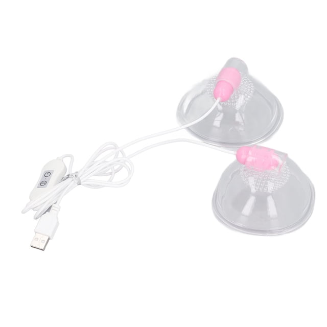 Masajeador Eléctrico Con Ventosas Para El Pecho, Ajuste De Fuerza, Máquina De Masaje Con Ventosas Para El Pecho, Enchufe USB, Mejora La Elasticidad Para Uso Diario Para Mujeres
