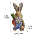 Bunny Figurine Vintage Farmhouse Decor – Cute Resin Rabbit Statue for ...