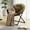 Brown, variant on Gaderth Saucer Chair,Folding Chair,Comfy Moon Chair With Metal Frame,Oversized Faux Fur Lounge Chair,Foldable Accent Seat For Bedroom Dorm Living Room Apartment