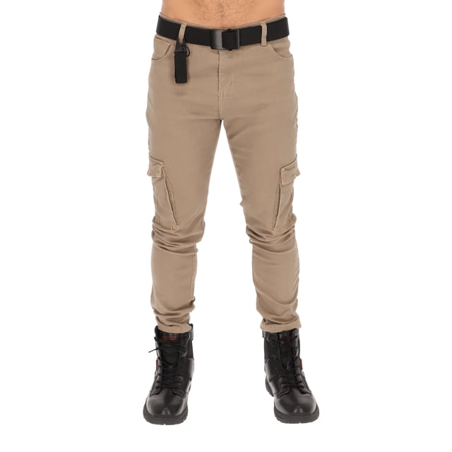Pantalón Táctico Militar Skinny para Hombre de Gabardina con Bolsas Cargo: Estilo Commando, Resistencia y Funcionalidad en un Diseño Ajustado y Moderno Talla 34