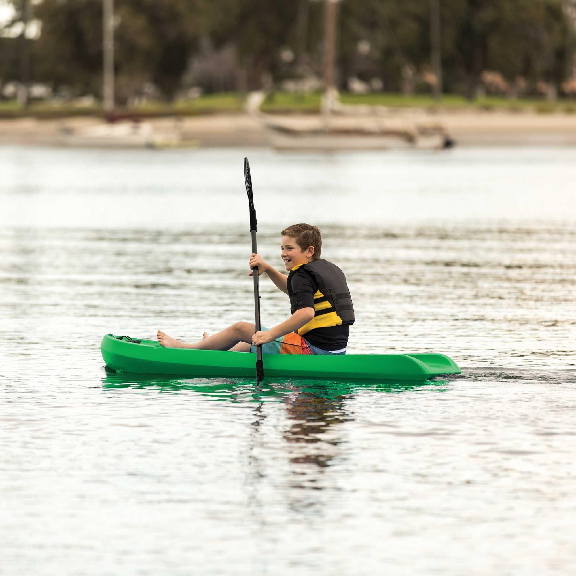 Lifetime Recruit 6.5 ft Youth Sit-On-Top Kayak with Paddle, Spring Green (91125)