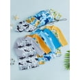 thumbnail image 3 of BemeyourBBs Newborn Baby Boy Girl One Piece Swimsuit with Sunhat Infant Boys Bathing Suit Long Sleeve Rash Guard UPF 50+ Turtle Shark Coconut Tree Printed Zipper Swimwear Summer Beachwear, 3 of 9