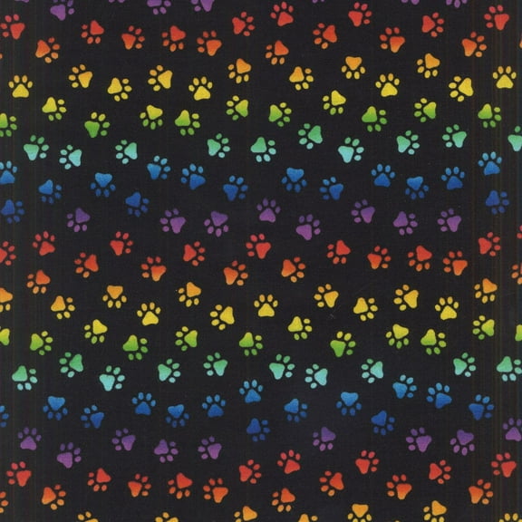 Timeless Treasures Fabrics Pets Neon Ombre Cat Paws