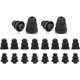 thumbnail image 1 of wonima11 Zotech 20 Pcs Triple Flange Ear Tips Silicone Replacement Ear Buds Tips (Black), 1 of 1