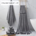 thumbnail image 2 of Jessy Home 4 Pack Large Bath Towel Set 600 GSM Ultra Soft Oversized Dark Gray Towel Set 35"x70" Extra Large Bath Sheets, 2 of 8