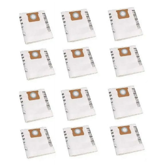 12 Pcs Universal Dry Vac Dust Bag 5 to 8 Gallon Vacuum Cleaners for 5-8 Gallon Dust Bags