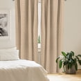 thumbnail image 2 of Ambesonne Floral Window Curtains, Petal-Like Abstract Shapes, Each 28" W x 63" L, Pale Cinnamon and White, 2 of 4