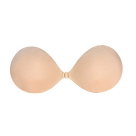 

MIARHB Women Gathered Round Cup Silicone Underwear Gathered Nature Bra Complexion F
