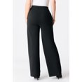 thumbnail image 2 of Roaman's Women's Plus Size Ponte Wide Leg Pant With Pockets And Pull On Elastic Waist, 2 of 3