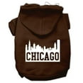 thumbnail image 1 of Chicago Skyline Screen Print Pet Hoodies Brown Size Xl (16), 1 of 1