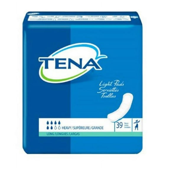 TENA Bladder Control Pad Light Heavy 15 Inch Length Heavy Absorbency Dry-Fast Core One Size Fits Most Unisex Disposable, 47619 - Case of 117