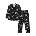 thumbnail image 1 of Fotbe Ho-Ho-Ho 2 Pijama de Hombre con Estampado de Manga Larga, Conjunto de 2 Piezas, Ropa de Dormir Suave y Cómoda con Bolsillos-Small, 1 of 7