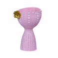 thumbnail image 2 of Jarrón de mesa de estilo nórdico, escultura, soporte para brochas de maquillaje con orificio de drenaje Rosado, 2 of 6