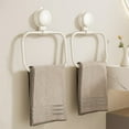thumbnail image 5 of Viflosae Towel Hooks for Bathrooms Suction Cup Towel Ring Aluminum Alloy Material No Need To Drill Holes Bathroom Sink Wall Mounted Towel Rack, 5 of 7