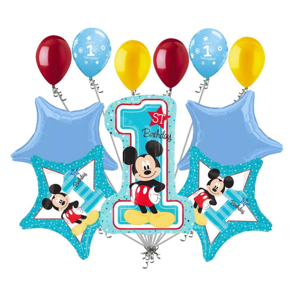 11 pc Mickey Mouse Full Body Balloon Bouquet Party Decoration Happy Birthday 
