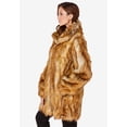 thumbnail image 3 of Roaman's Women's Plus Size Mid-Length Hooded Faux Fur Coat, 3 of 6