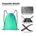 thumbnail image 4 of Saiise blue green colors Pattern Sports Drawstring Backpack - String Swim Gym Bag with Wet Proof Pocket for Women&Men-Medium, 4 of 6