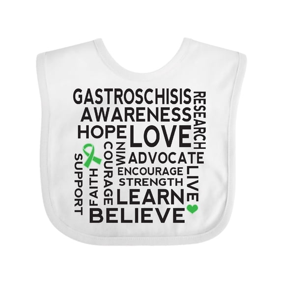 Inktastic Gastroschisis Support Awareness Gift Boys or Girls Baby Bib