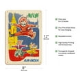thumbnail image 2 of Moscow Russia - Air India Mascot Maharajah - Barynya Russian Folk Dance - Vintage Airline Travel Poster by J. B. Cowasji c.1960 - 8 x 12 inch Vintage Wood Art Sign, 2 of 4