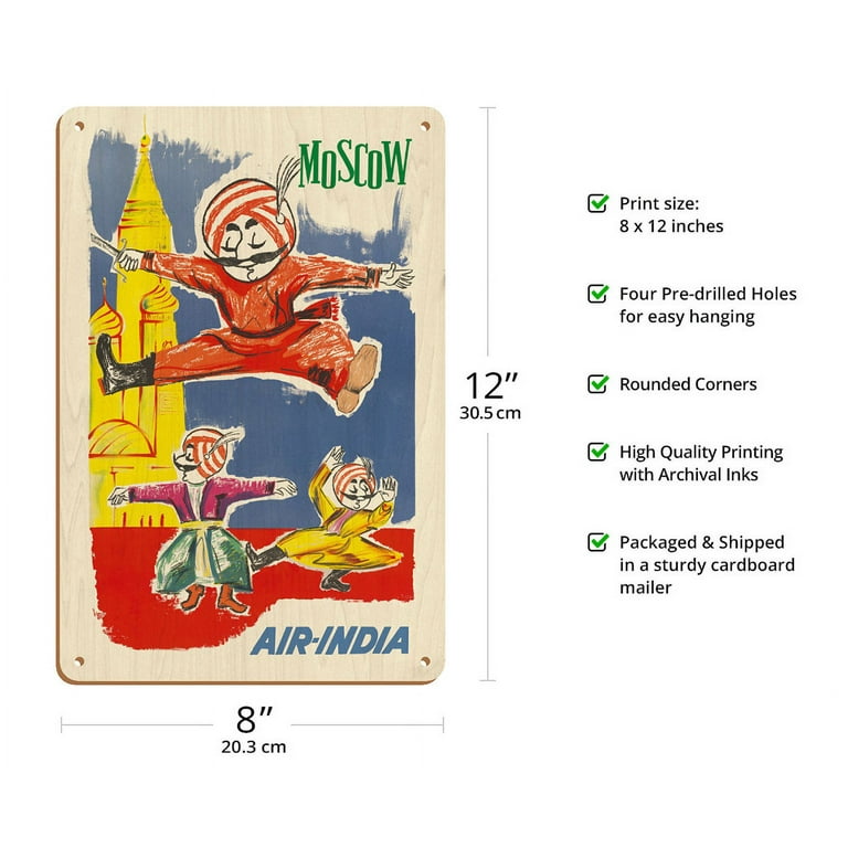 Moscow Russia - Air India Mascot Maharajah - Barynya Russian Folk