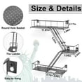 thumbnail image 3 of EOSTBE 7.5" x 12" Black Metal Fire Escape Floating Shelves 3-Tier, 3 of 8