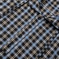 thumbnail image 3 of Gamivast Oversized Hoodies for Men-Plaid Long Sleeve Pullover Sweatshirts Button Drawstring Fall Jackets Blue XXL, 3 of 7