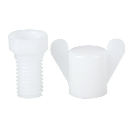 

Plastic Screw Nut Set For Ventilation Window Fixing Equipment Farm AccessoriesWhite 100Pcs