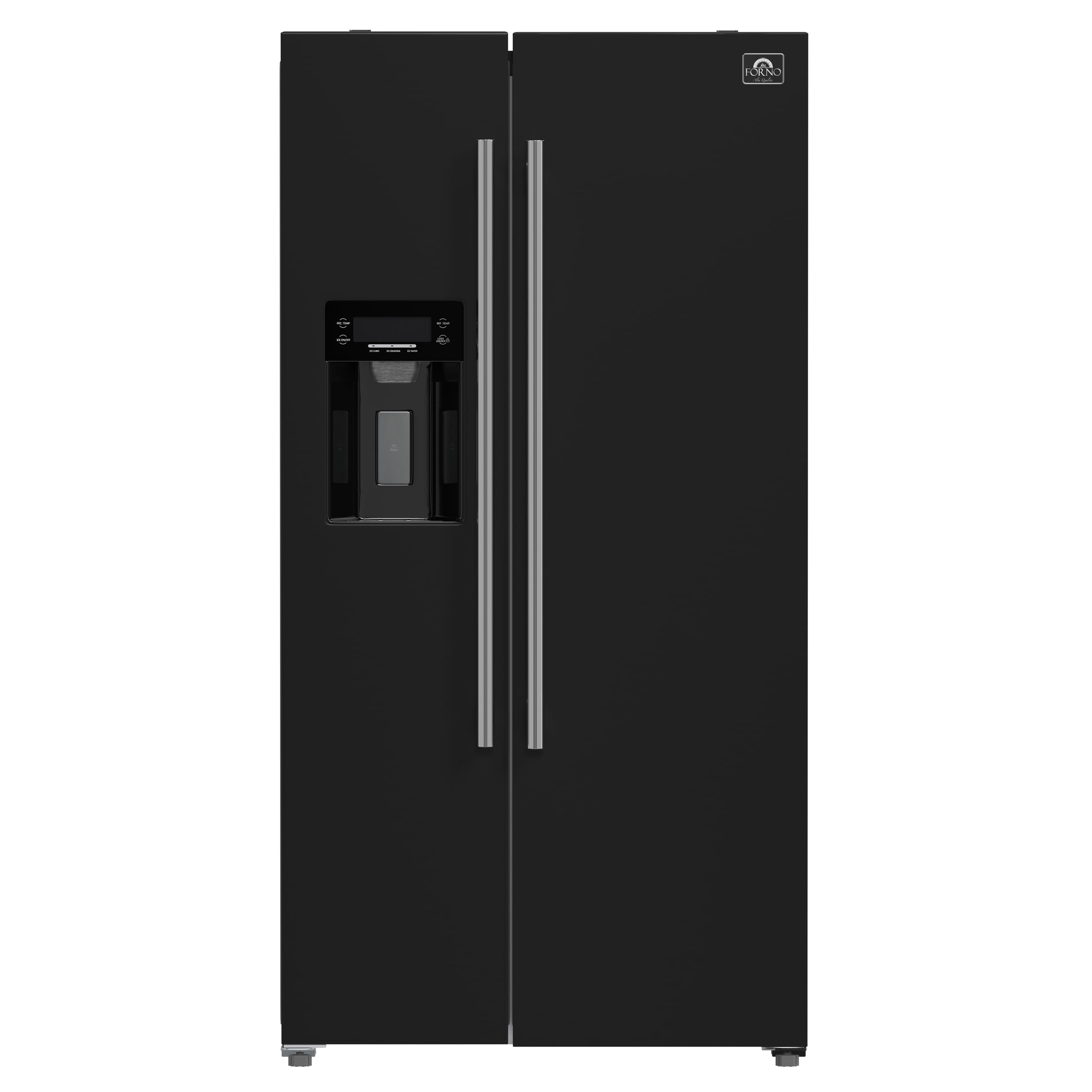 Forno Espresso Salerno 36-inch Side-by-Side Black Refrigerator 20 cu.ft