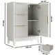 thumbnail image 3 of Bathroom Cabinet 3 Drawers Floor Standing Storage Cabinet Single Door Wooden Cabinet Elevated Legs Side Cabinet Organizer Door Cabinet for Bathroom Shower Room Bedroom Home Original Oak, 3 of 14