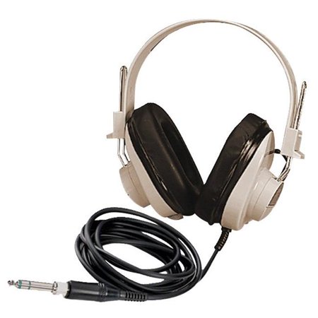 Mono Headphone Replaceable Coiled Cord - Deluxe Mono Headphone with Replaceable Straight Cord