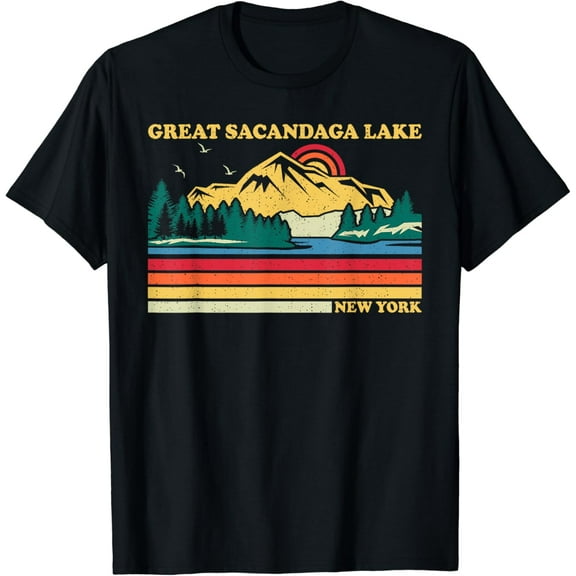 Vintage Retro Family Vacation New York Great Sacandaga Lake T-Shirt