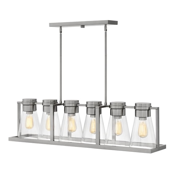 Hinkley Lighting - Refinery - 6 Light Linear Chandelier in Industrial Style -