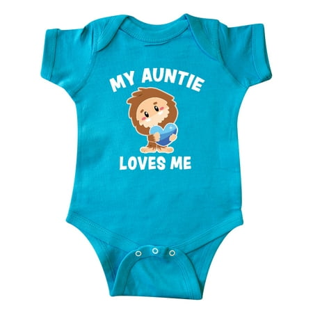 

Inktastic Cute Bigfoot My Auntie Loves Me Gift Baby Boy Bodysuit