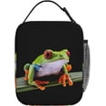 thumbnail image 3 of Frog Pattern Reusable Lunch Box Insulated LunchBox Cooler Lunch Bag, 3 of 6