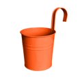 thumbnail image 1 of Hanging Metal Planter Flowerpot with Detachable Hook Drain Hole Railing Plant Pot for Balcony Garden Fence, 1 of 8