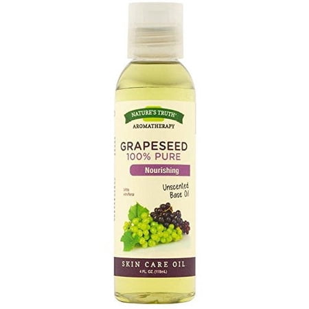 Nature's Truth Cold Pressed Skin Care Base Oil, Grapeseed, 4 Fluid Ounce