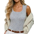 thumbnail image 4 of Square Neck Camisole Tank Top with Built In Bra Pads Wirefree Seamless Design Everyday Layering Vest Beaded Women Crop Cam, 4 of 8