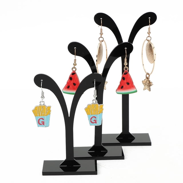 Exhibición de joyas, soporte de tres piezas para aretes, estante para joyas, estante para pulseras, máxima confiabilidad