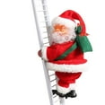 thumbnail image 2 of Santa Claus Climbing Ladder, Funny Electric Santa Claus Climbing Rope Ladder Decoration, Santa Doll Toy Christmas Tree Hanging Ornament for Party Home Door Wall Decor, 2 of 6