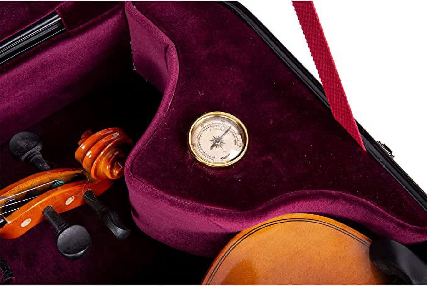 Crossrock Double Fiberglass Hard Case fits 15-16.5 in. Viola & 4/4 Violin