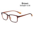 thumbnail image 1 of Fashion Portable +1.0~+4.0 Vision Care Far Sight Eyewear Anti-UV Blue Rays Presbyopia Eyeglasses Reading Glasses BROWN STRENGTH +2.50, 1 of 1