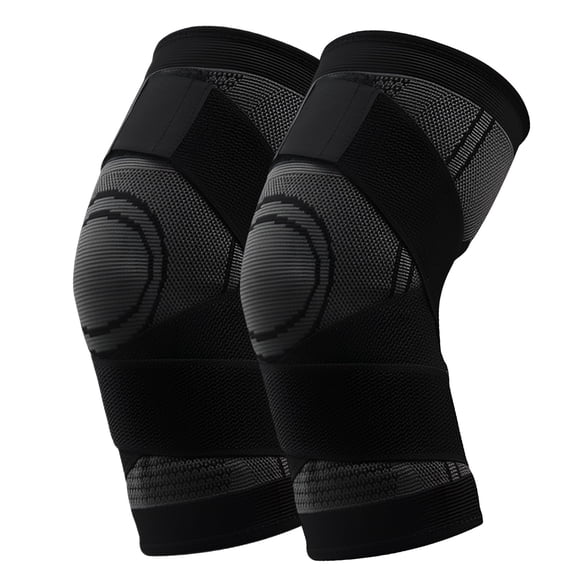 Knee Compression Sleeve - Best Knee Brace for Men & Women – Knee Support for Running, Basketball, Weightlifting, Gym, Workout, Sports, (Black, Large)