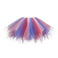thumbnail image 1 of Aocisk Jupe Tutu de Fête de Noël pour Femmes avec Design Patchwork, Style Ballet, Filet Superposé pour Tenue Festive, Violet m, 1 of 3