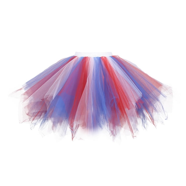 Aocisk Jupe Tutu de Fête de Noël pour Femmes avec Design Patchwork, Style Ballet, Filet Superposé pour Tenue Festive, Violet m