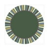 Clean Green 5'4" Round Area Rug In Color Soft