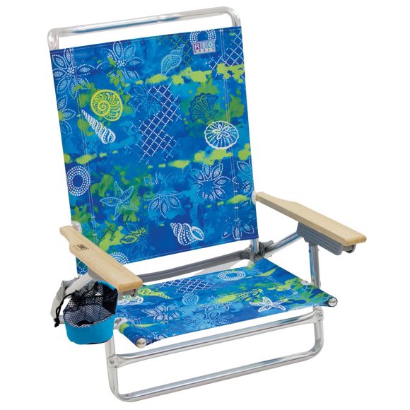 RIO Classique 5-Positions, Chaise Plage, coquilles