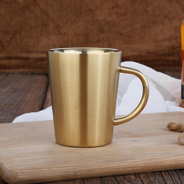 Taza de Acero Inoxidable Perfecl Dorado 350ml Taza de café de acero inoxidable